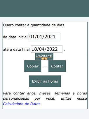 Período de datas