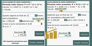 Calculadora de Juros Compostos, Simulador com fórmula de cálculo e exemplos de como calcular