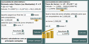 Calcule os juros simples | Calcule.net