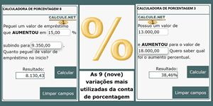 Calculadora de porcentagem [Cálculo financeiro] - Calcule.net