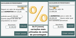 Calculadora de porcentagem online [Cálculo financeiro] | Calcule.net