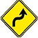 placa de advertência A-4b