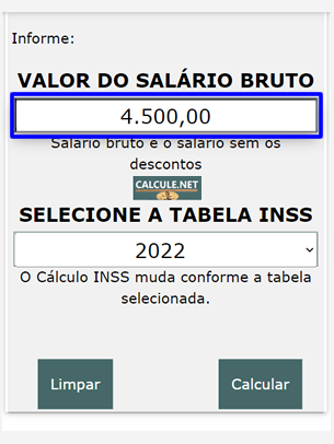 Insira o valor que quer calcular Insira o valor que quer calcular