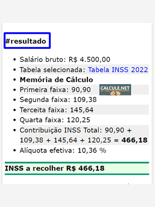 Visualize o desconto por faixa e o total à recolher